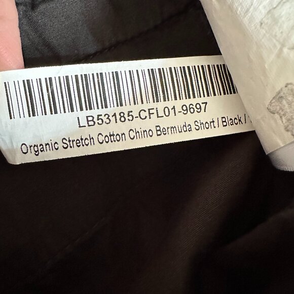 Quince Black Organic Stretch Cotton Chino Bermuda Shorts, 10 - Picture 8 of 9